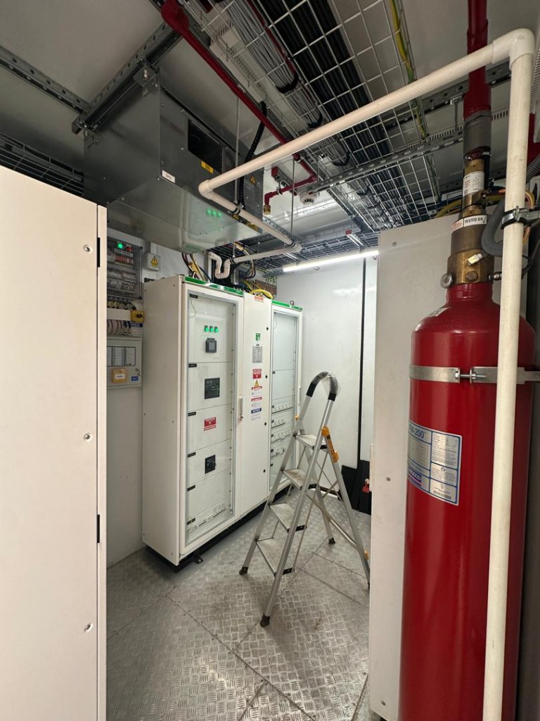 Salle technique — système de suppression incendie